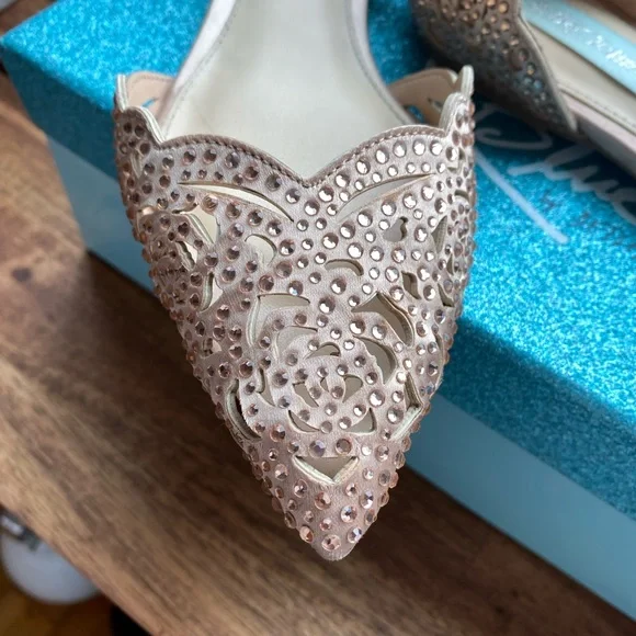 Rose Gold Betsey Johnson Flats - Picture 4 of 8